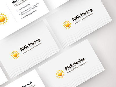 BMS Healing Centre Business Card branding business card design graphic design illustration logo medical visiting card