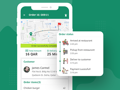 View delivery task details app application delivery design designer illustration mobile mobile app resturant ui ux