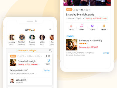 Create, search, and join various events in your locality