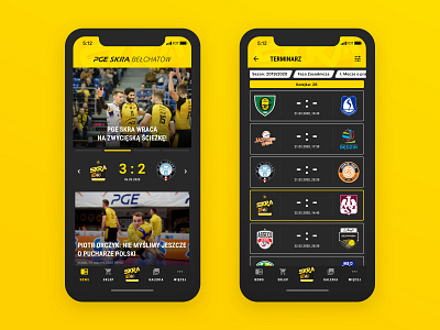 PGE Skra Bełchatów | Official App android ios mobile mobile app ui volleyball