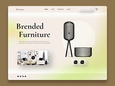 Furniture Web Design Concept after effects animated figma ui web design