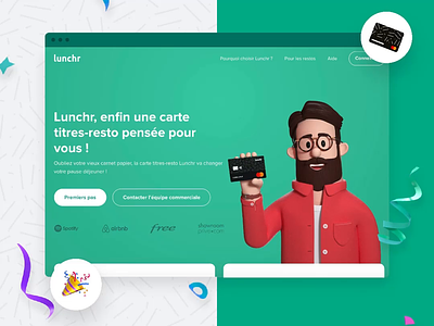 New Lunchr website!!! 🎉 3d illustrations food foodtech frenchtech illustrations marketing new startup video webdesign website