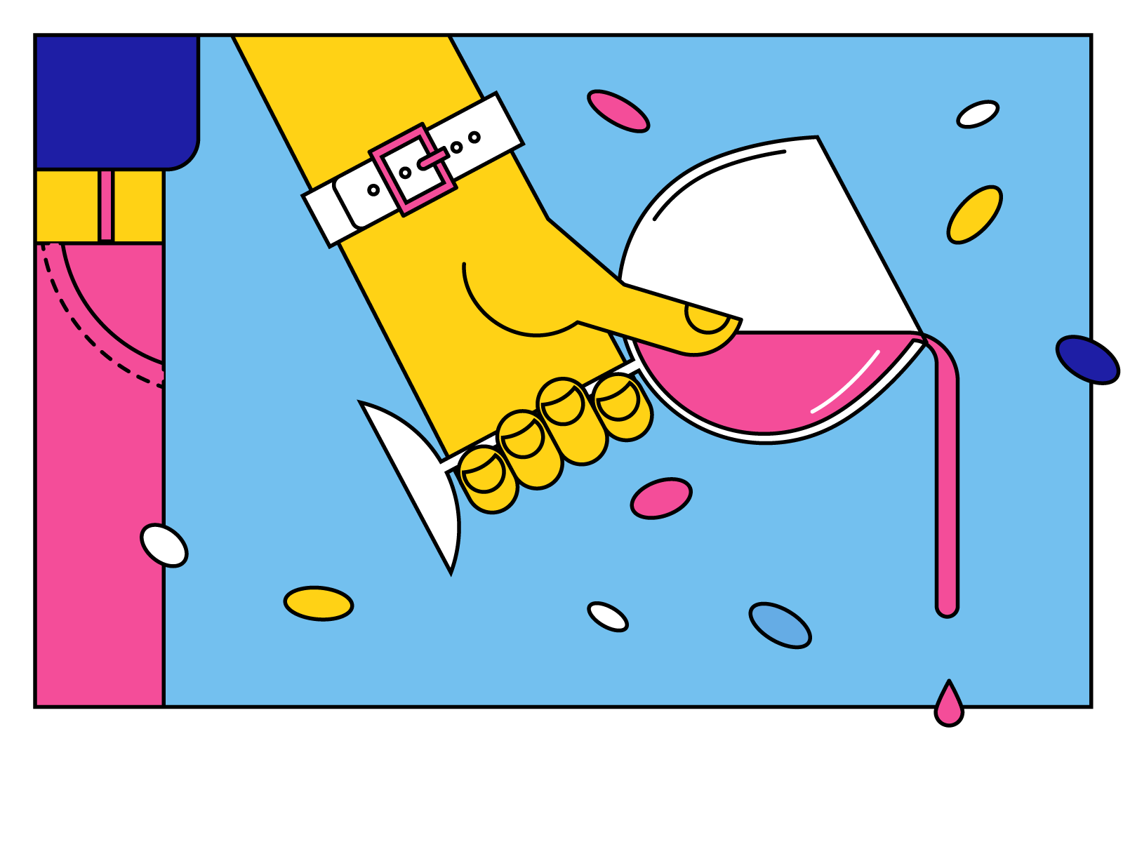 from the series "How to have a cool corporate party" vector illustration