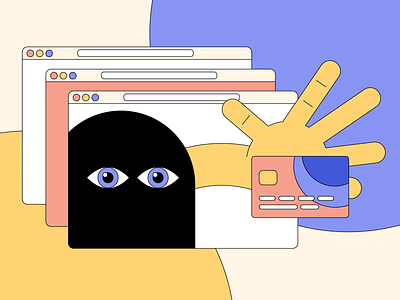 from the series "How to avoid Internet scammers" flat illustration illustrator minimal vector web
