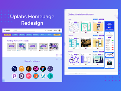 Uplabs Homepage Redesign design homepage redesign ui ui design user interface web web design website website design