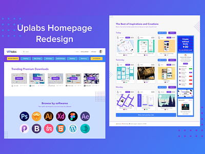 Uplabs Homepage Redesign