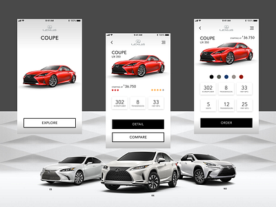 Lexus App app car design ios lexus mobile mobile app mobile apps mobile design mobile ui ui ui design uidesign uiux user experience user interface