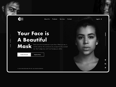 Beautiful Mask design home page landing page ui ui design uidesign uiux user interface user interface design web web design webdesign website website design