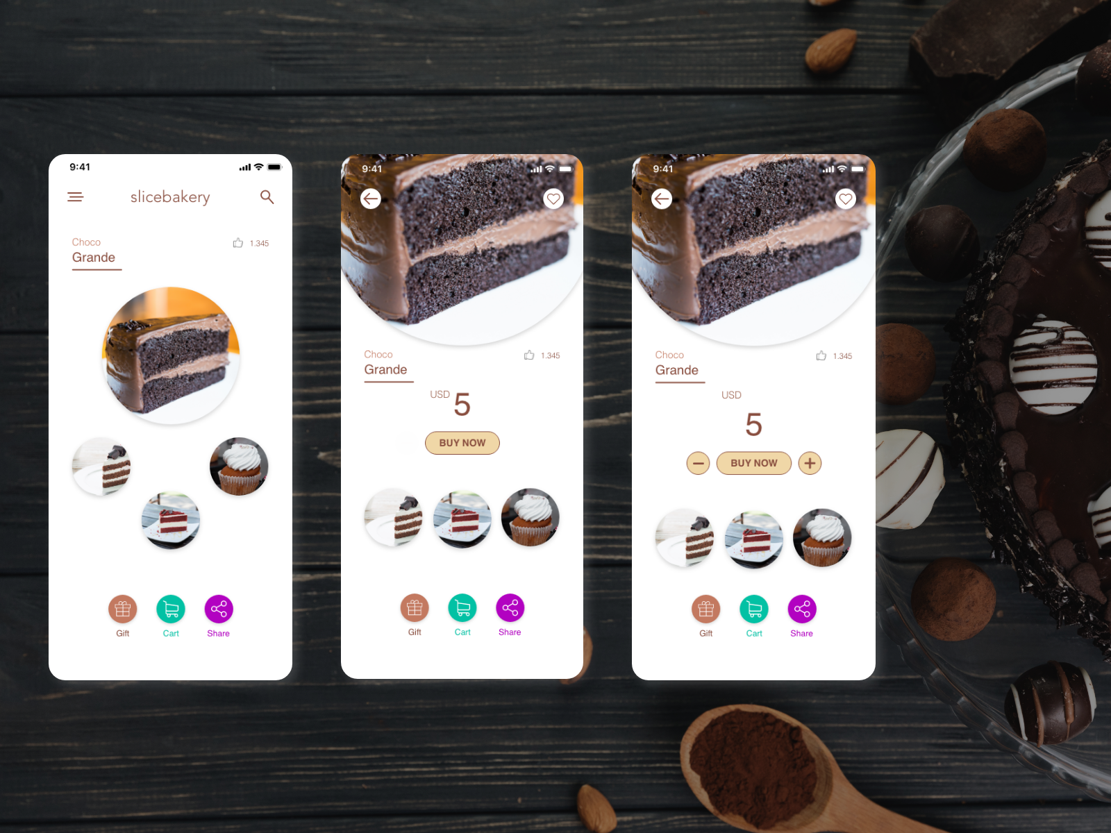 Slice Cake App by 766 Design on Dribbble