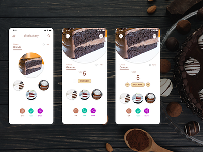 Slice Cake App android android app app app design ios mobile mobile app mobile design mobile ui ui ui design uiux user interface