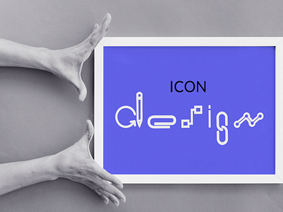 minimalistic poster on icon design