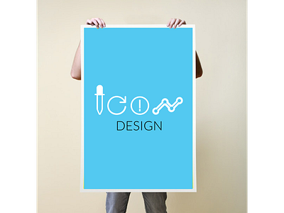 Minimalistic poster on icon design branding graphic design icon typography vector