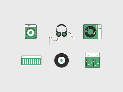 Power sound audio flat icon icon design icon set iconography music promotional design sound vector