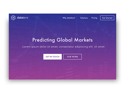 Data Lens - Ecomonics AI Landing Page landing page machine learning ui ux design