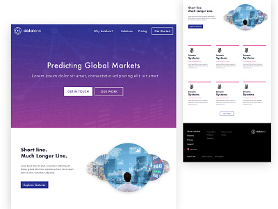 Predictive Economics Product Page Concept design machine learning ui ux design ux