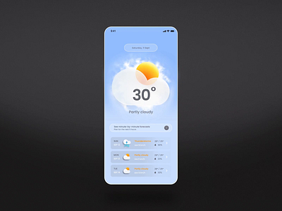 App weather animation ui