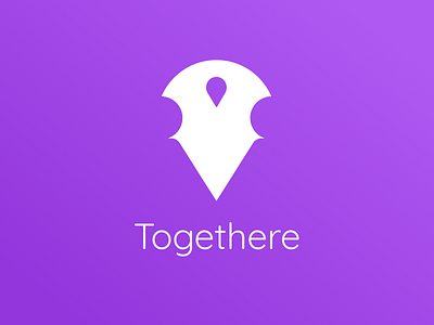 Togethere - Logo app branding concept design friends graphic logo map