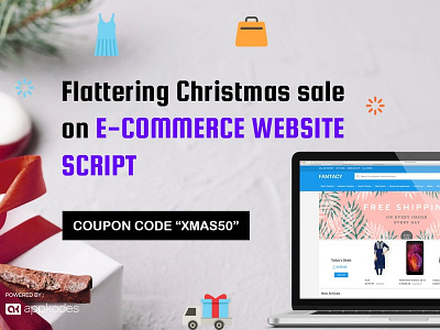 Flattering Christmas Sale 50% Off On E-Commerce Website Script business clone ecommerce mobile app onlinestore php script website