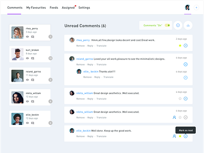 Comments Tracker- UI