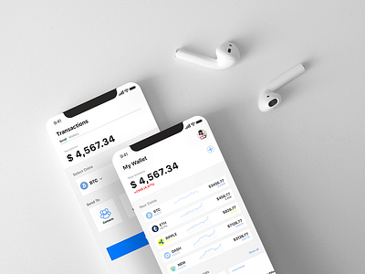 Crypto Currency-Wallet and Transactions UI