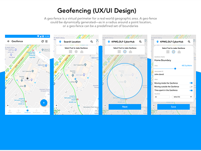 Geofence (UX/ UI) Design app concept geofence geofencing mobile app ui ux