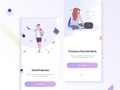 Freelance App-Splash Screen app app branding app launch screen app ui app ux application art concept design freelance freelance design illustrations onboarding screen splash screen