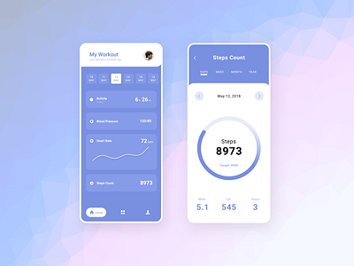 Fitness Tracker-Mobile App activity android app app design concept design exercise exercise app fitness fitness app fitness center health app healthcare mobile app ui design ux design workout workout app