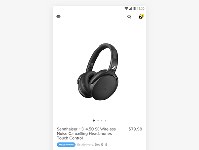 Product Detail Page add to cart add to watchlist buy now color compare concept design delivery status ecommerce free shipping guarantee headphones minimal product product detail page product page return simple clean interface specs ux design width