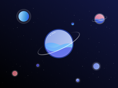 Fluid planets design galaxy graphism illustration illustrator planet planets space stars ui vector waalaxy