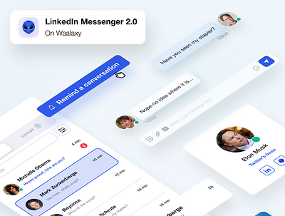 LinkedIn Messenger 2.0 chat design illustration linkedin messagerie messenger messenger design messenger ui social social media ui ui design ux ux design web design webdesign