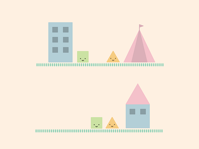 Geofriends: Home character design minimalistic