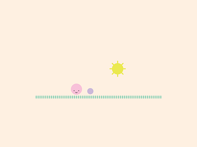 Geofriends: Sunny character design minimalistic