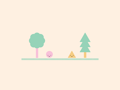 Geofriends: Forest character design minimalistic