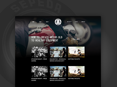 Web Design for Custom Motorcycle Yogyakarta