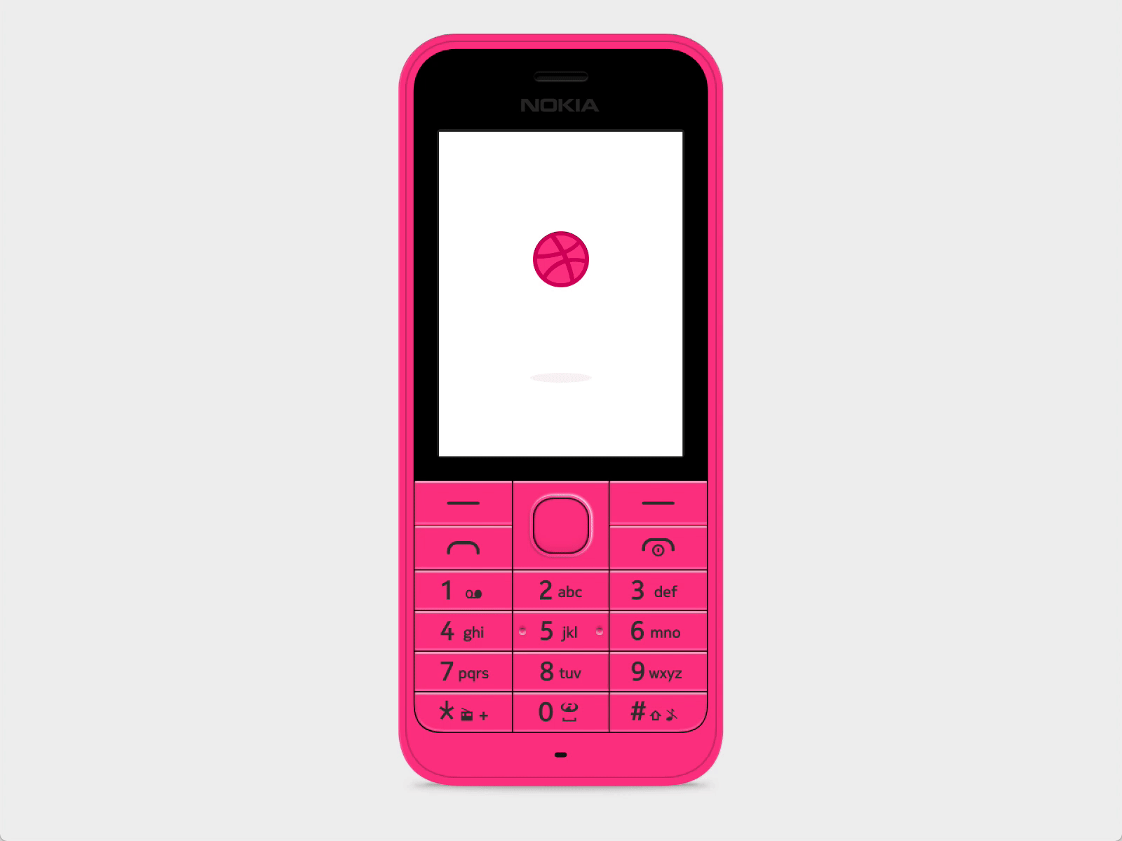 Greeting from Me and Nokia 220, Hello Dribbble!
