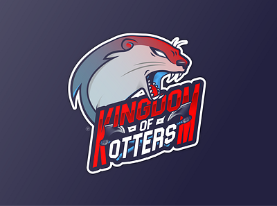 KINGDOM OF OTTERS ax character design dribbble logo logo design otters vector vikings