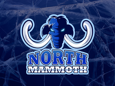 north mammoth aggressive cold debut design dribbble frost mammoth north ocean sport trunk tusks twitch twitch logo typography winter