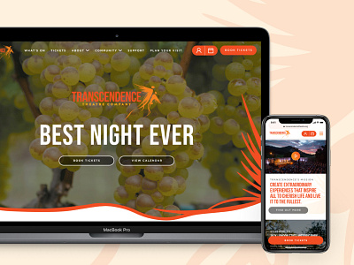 Transcendence Theatre Company branding concept design mobile ui ux website