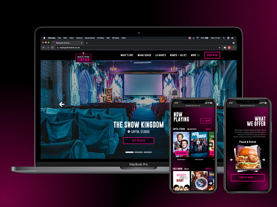 Backyard Cinema Website redesign branding concept design mobile ui ux vector website