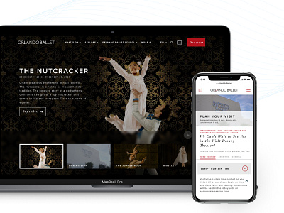 Orlando Ballet Website Design branding concept design mobile ui ux website
