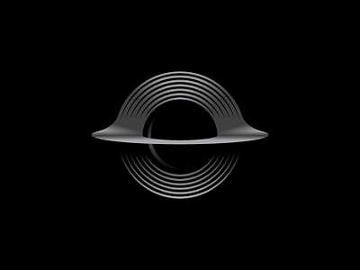 Black Hole Space Cosmos Planet Universe Logo