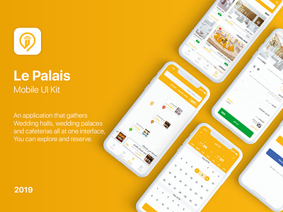 Le Palais Booking app 2019 trends apps apps screen booking booking app halls interface invision palace sketch ui design ui kit ux ui ux ui design xd