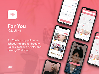 For You App || Booking UI Kit 2019 trends apps apps screen booking ios sketch ui design ux design ux ui design xd