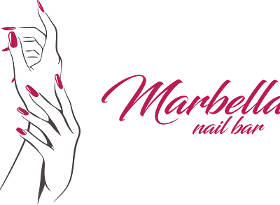 Nail salon logo beauty logo illustrator logo nails pink