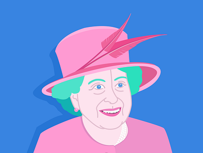 Queen Elizabeth II colors elizabeth history illustration illustrator queen vector vector art vectorart vectors