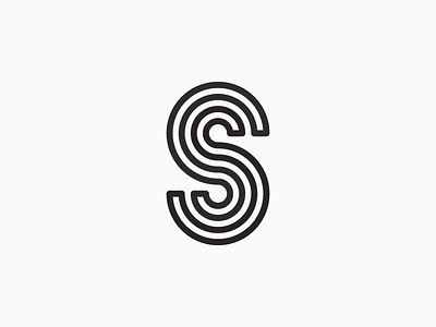 S2 geometry lettermark lines logo logomark modern s simple symbol