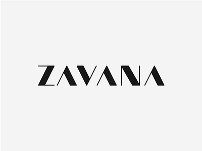 Zavana logotype custom lettering logo logotype serif sharp simple type typography word wordmark