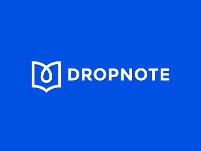 Dropnote Final app blue book drop fresh identity logo logo design mark note open symbol