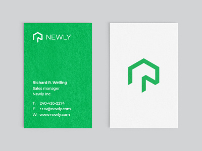 Newly - Business cards box branding bright building business card house identity logo newly real estate symbol