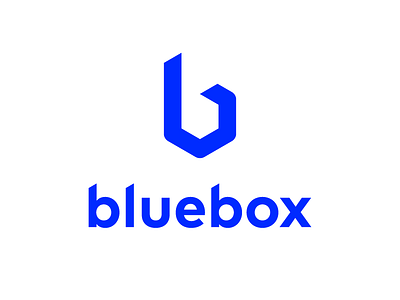Bluebox Logo b bold box geometry letter mark logistic logo shape sharp speed symbol transport